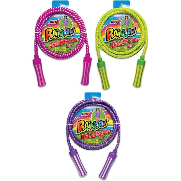 Rainbow Jump Rope Plastic/Rope Assorted 1 pc 758